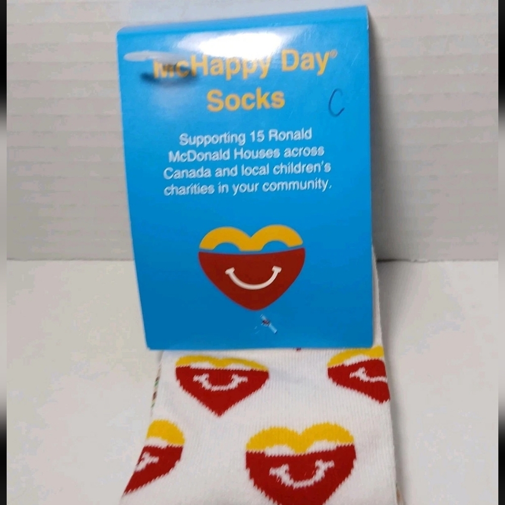 2018 McHappy Day Socks McDonalds Canada NEW Happy Day Socks